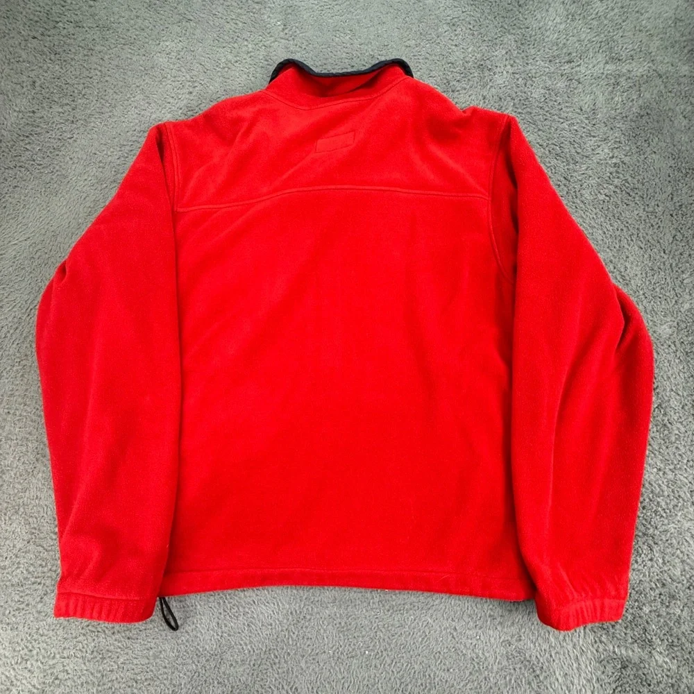 L.L. Bean Fleece Jacket Mens L Red Polartec Windbloc‎ Full Zip Outdoor